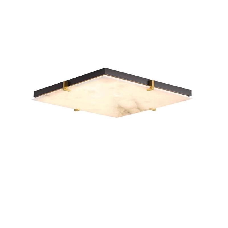 Alabaster Black Square Ceiling Lamp