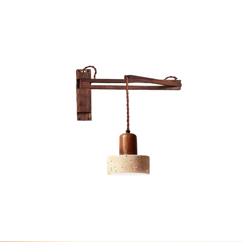 Adjustable Travertine Dome Wall Sconce